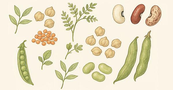 Disegno legumi vari