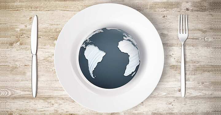 Pianeta Terra su piatto