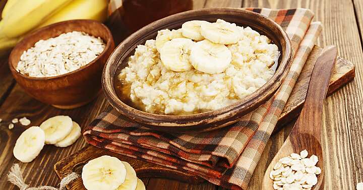 Porridge di avena e banana